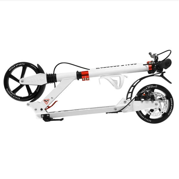 Двоколісний самокат Scale Sports Elite Plus SS-04 складний з дисковим гальмом білий