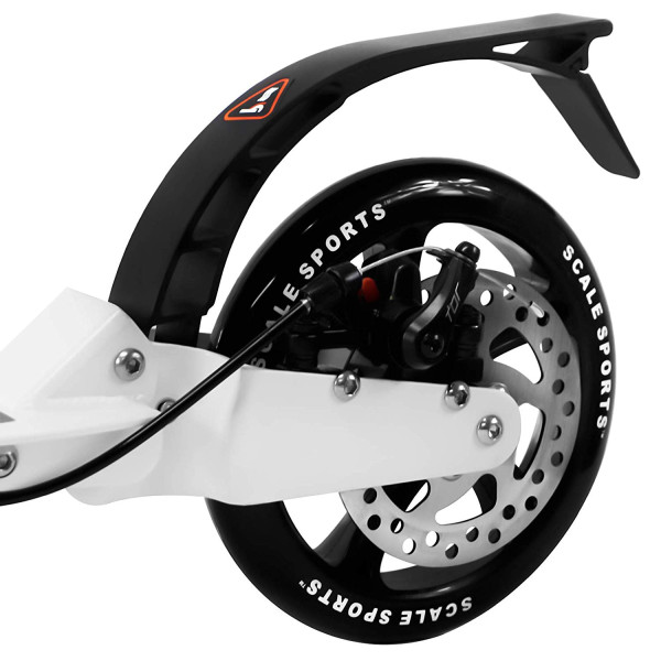 Двоколісний самокат Scale Sports Elite Plus SS-04 складний з дисковим гальмом білий