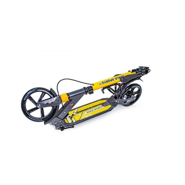 Двоколісний самокат Scale Sports Elite Plus SS-04 з дисковим гальмом жовтий