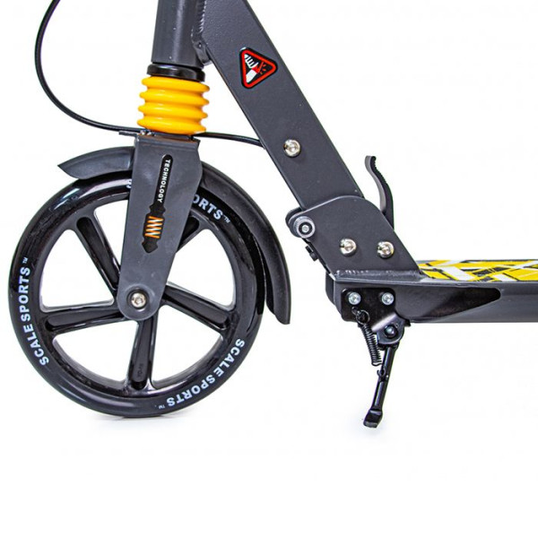 Двоколісний самокат Scale Sports Elite Plus SS-04 з дисковим гальмом жовтий