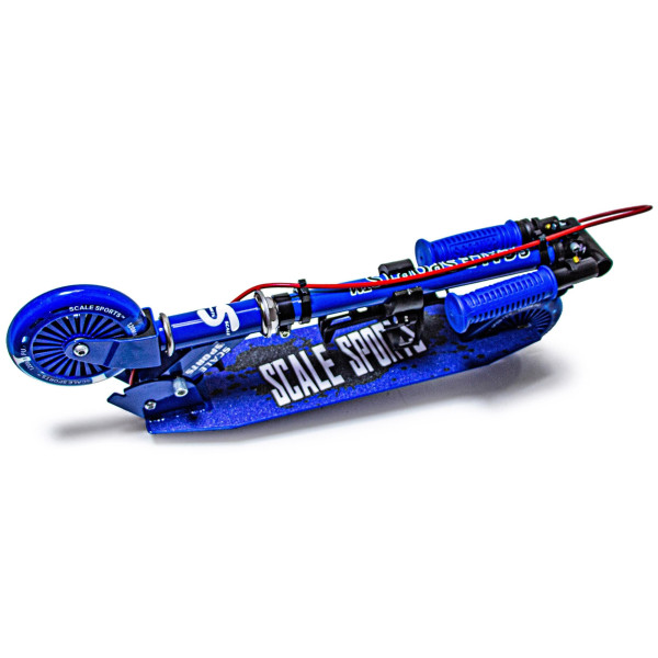 Дитячий двоколісний самокат Scale Sports SS-13 з ручним гальмом та LED-ліхтарем синій