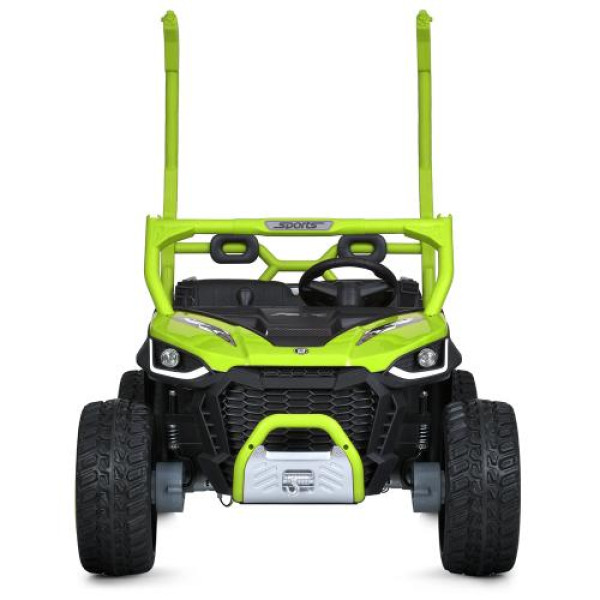 Дитячий електромобіль джип M 6014EBLR-5 24V з 4 моторами та EVA колесами зелений