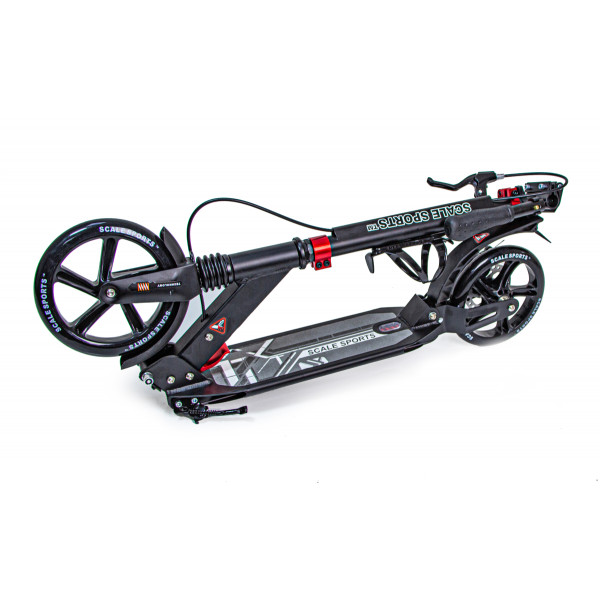 Двоколісний самокат Scale Sports Elite Plus SS-04 складний з дисковим гальмом чорний