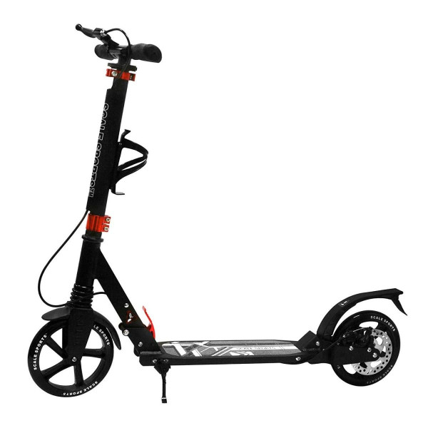 Двоколісний самокат Scale Sports Elite Plus SS-04 складний з дисковим гальмом чорний