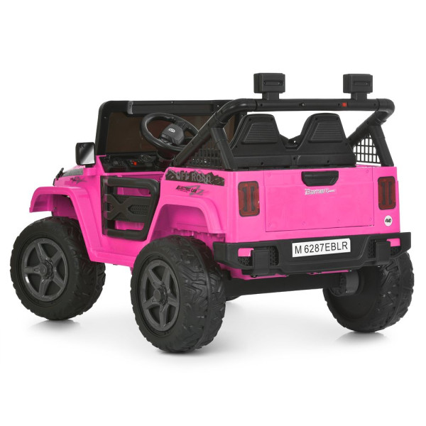 Дитячий електромобіль джип M 6287EBLR–8(24V) 4×45W 24V7Ah рожевий