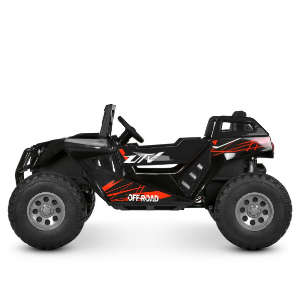 Дитячий електромобіль джип баггі M 6291EBLR–2(24V) 4×35W 2×12V7Ah чорний