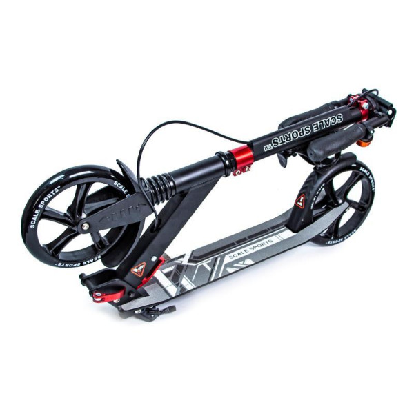 Двоколісний самокат Scale Sports SS-08 з ручним гальмом чорний