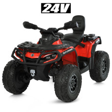 Дитячий квадроцикл електро M 6080EL–3 4×200W 24V7AH червоний
