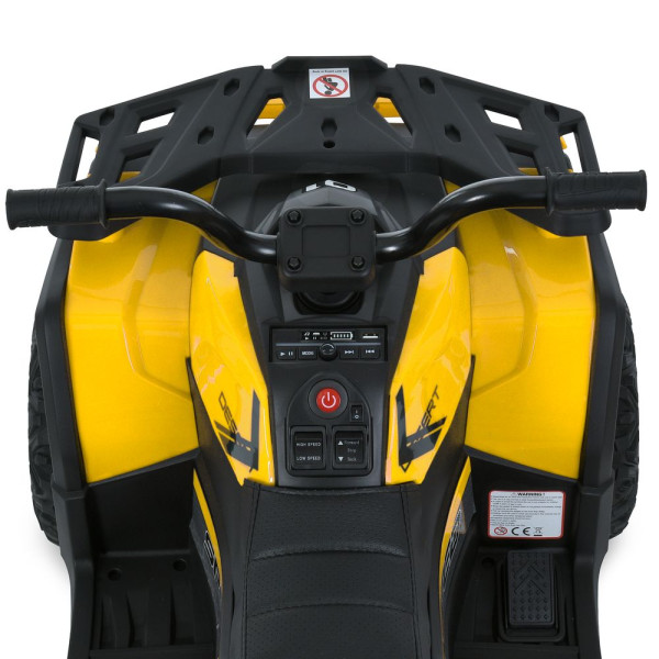 Дитячий квадроцикл електро M 6127EBLR–6 4×25W 24V4,5AH жовтий